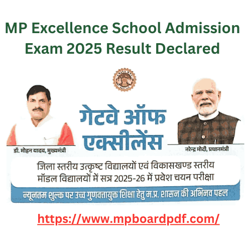 MP Board Excellence School Result 2025