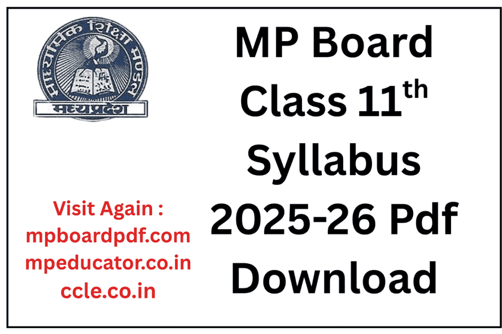 MP Board Syllabus 2025-26 Pdf Download in Hindi