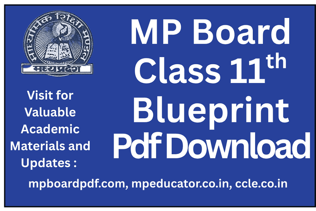 MP Board Blueprint Pdf Download in Hindi